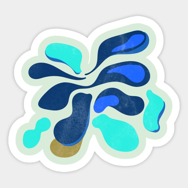 Sea waves ocean abstract blue Sticker by carolsalazar